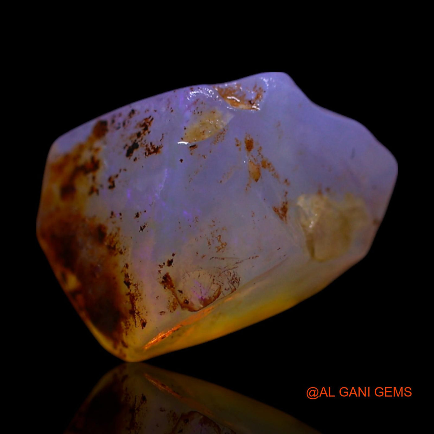 Natural Fire Opal Gemstone 3.00 Cts Loose Fancy Rough From Australia 11x7x6 mm RG-680