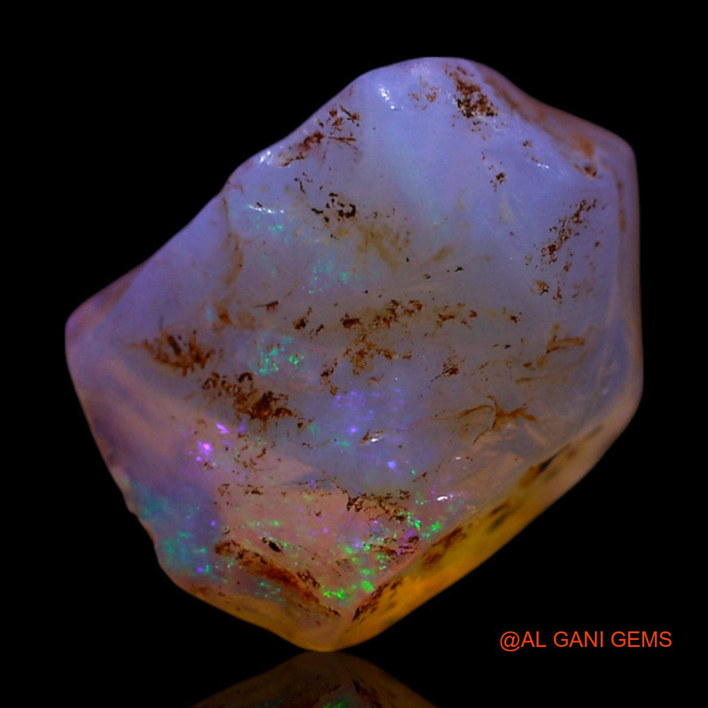Natural Fire Opal Gemstone 3.00 Cts Loose Fancy Rough From Australia 11x7x6 mm RG-680