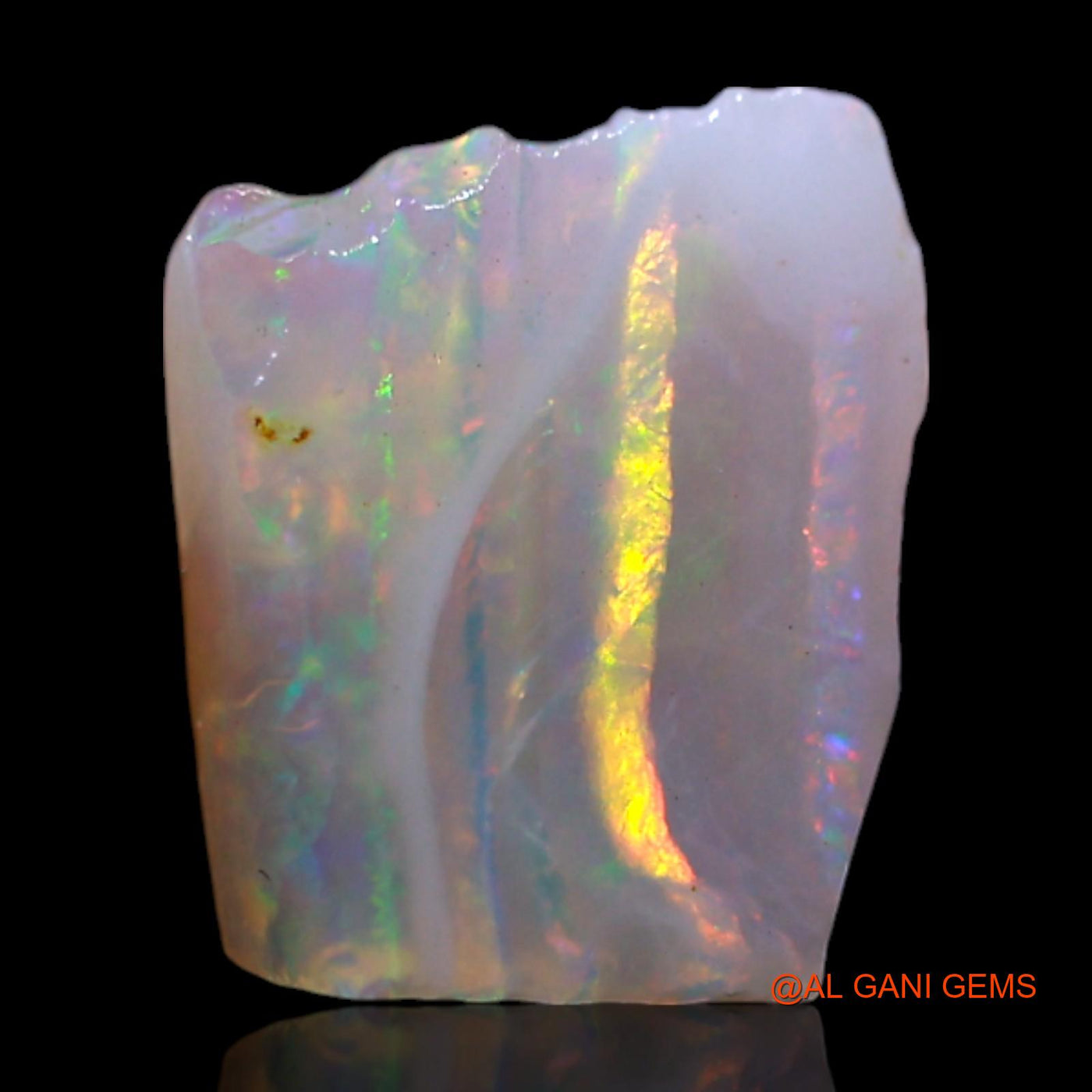 Natural Untreated Fire Opal Loose Gemstone Fancy Rough From Australia 1.00 Cts 9x7x3 mm RG-681