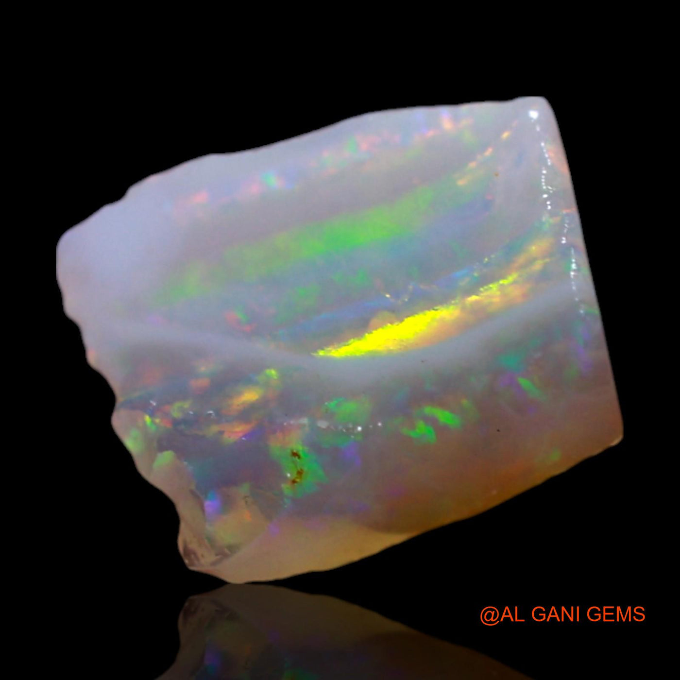 Natural Untreated Fire Opal Loose Gemstone Fancy Rough From Australia 1.00 Cts 9x7x3 mm RG-681