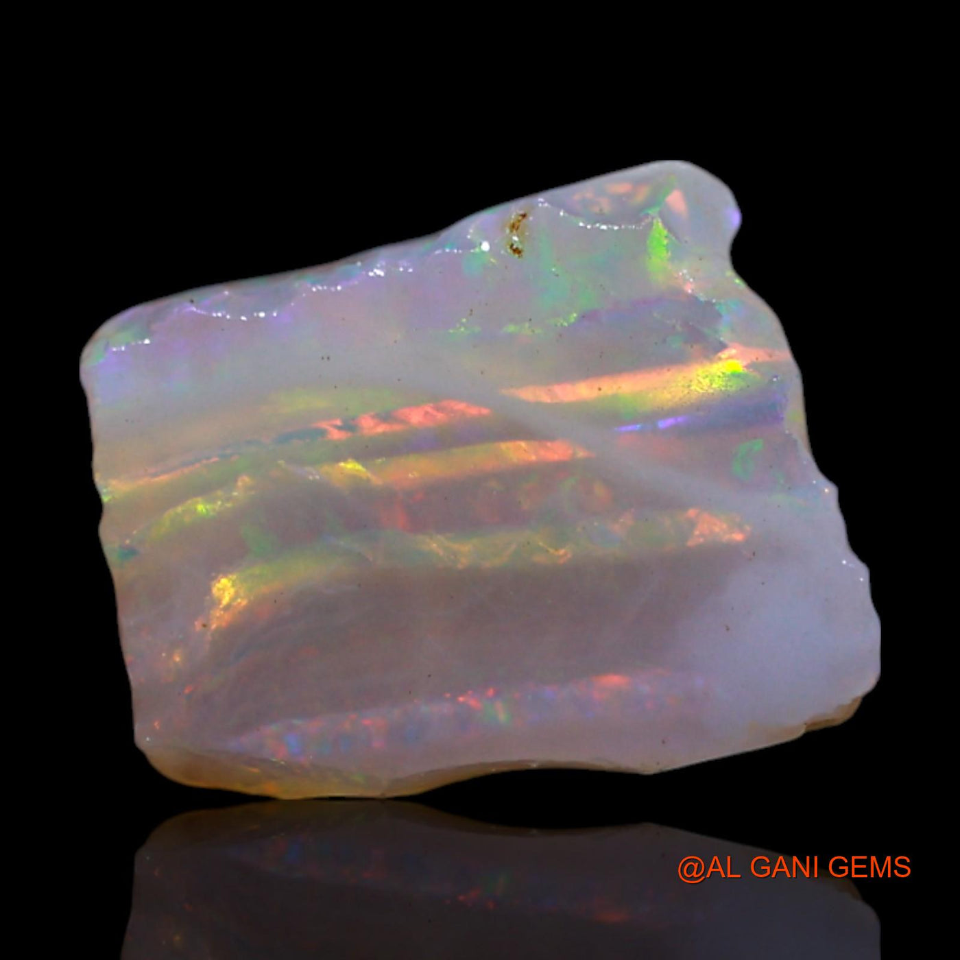 Natural Untreated Fire Opal Loose Gemstone Fancy Rough From Australia 1.00 Cts 9x7x3 mm RG-681