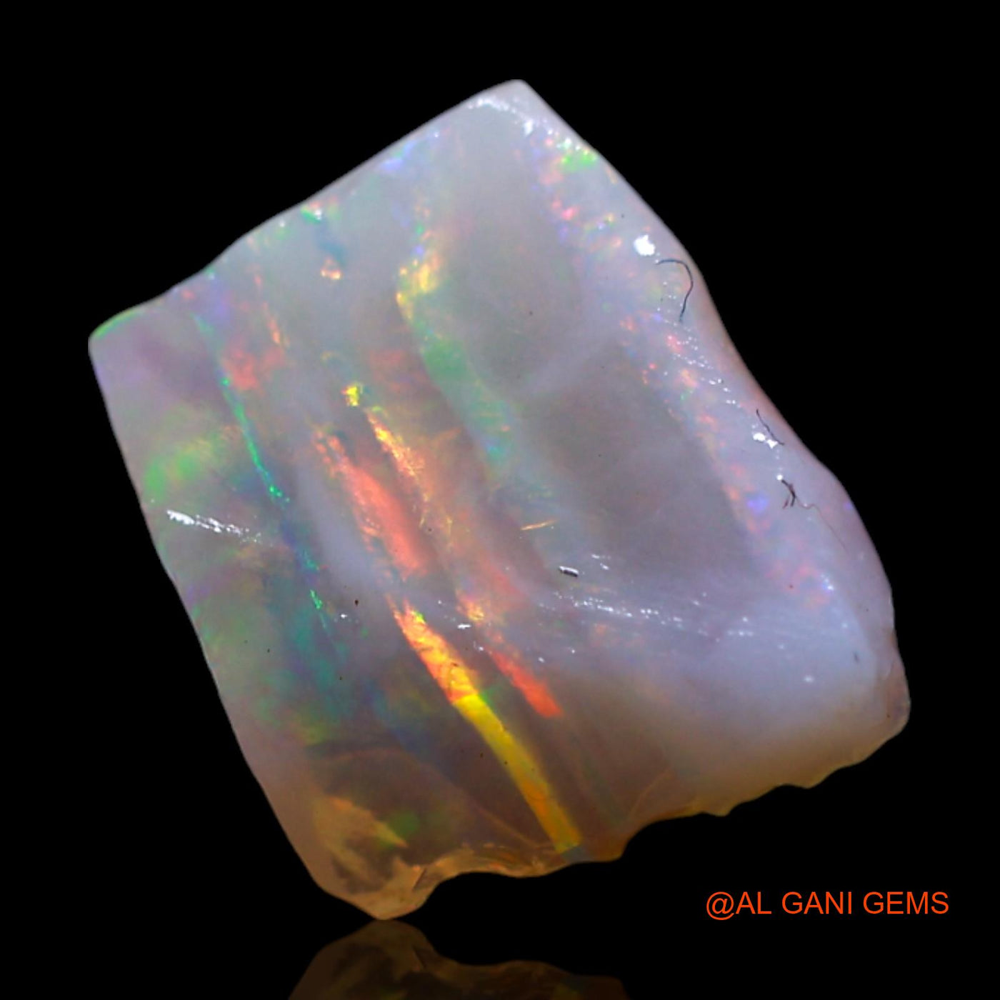 Natural Untreated Fire Opal Loose Gemstone Fancy Rough From Australia 1.00 Cts 9x7x3 mm RG-681