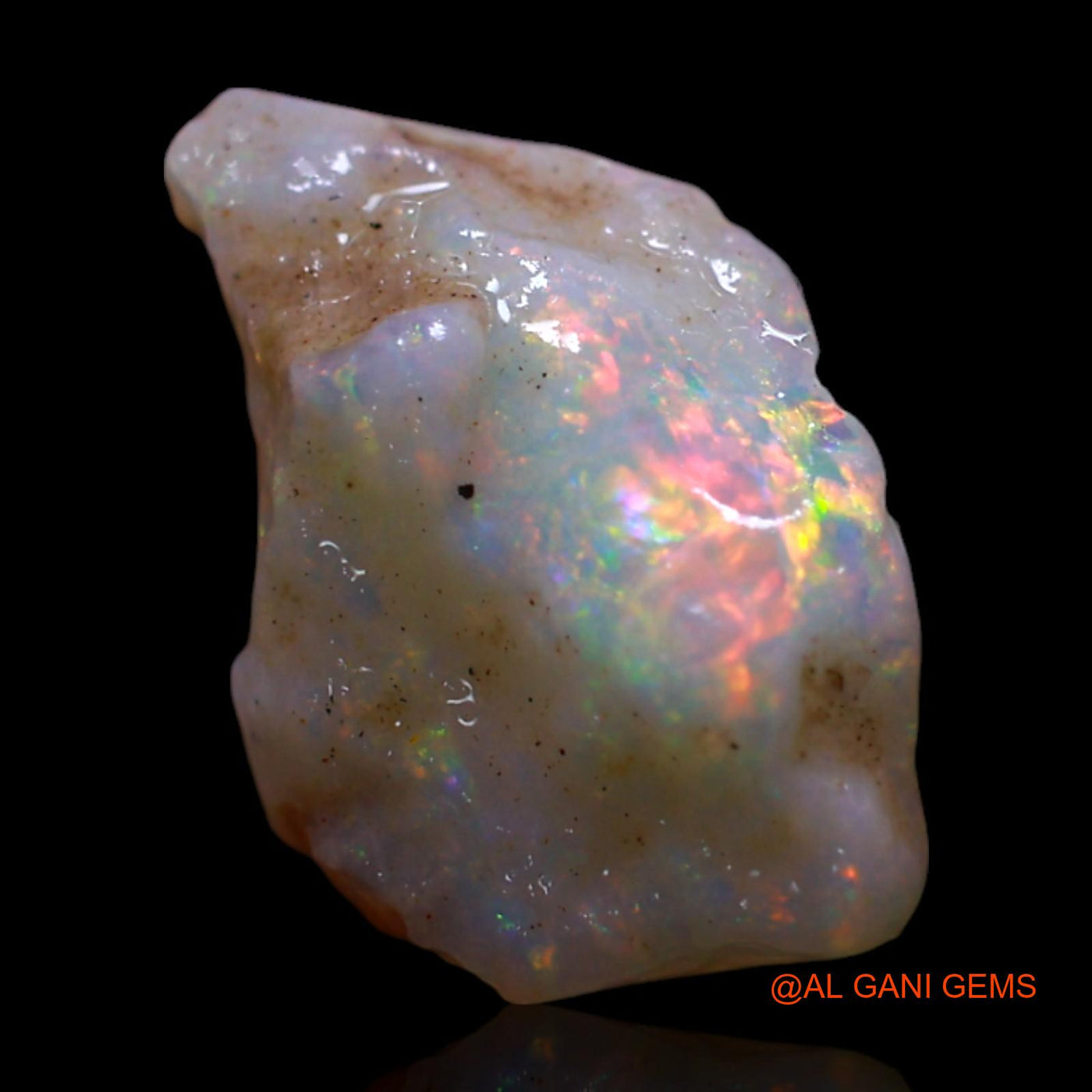 Natural Fire Opal Gemstone 1.00 Cts Loose Fancy Rough From Australia 12x8x3 mm RG-685