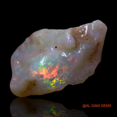 Natural Fire Opal Gemstone 1.00 Cts Loose Fancy Rough From Australia 12x8x3 mm RG-685