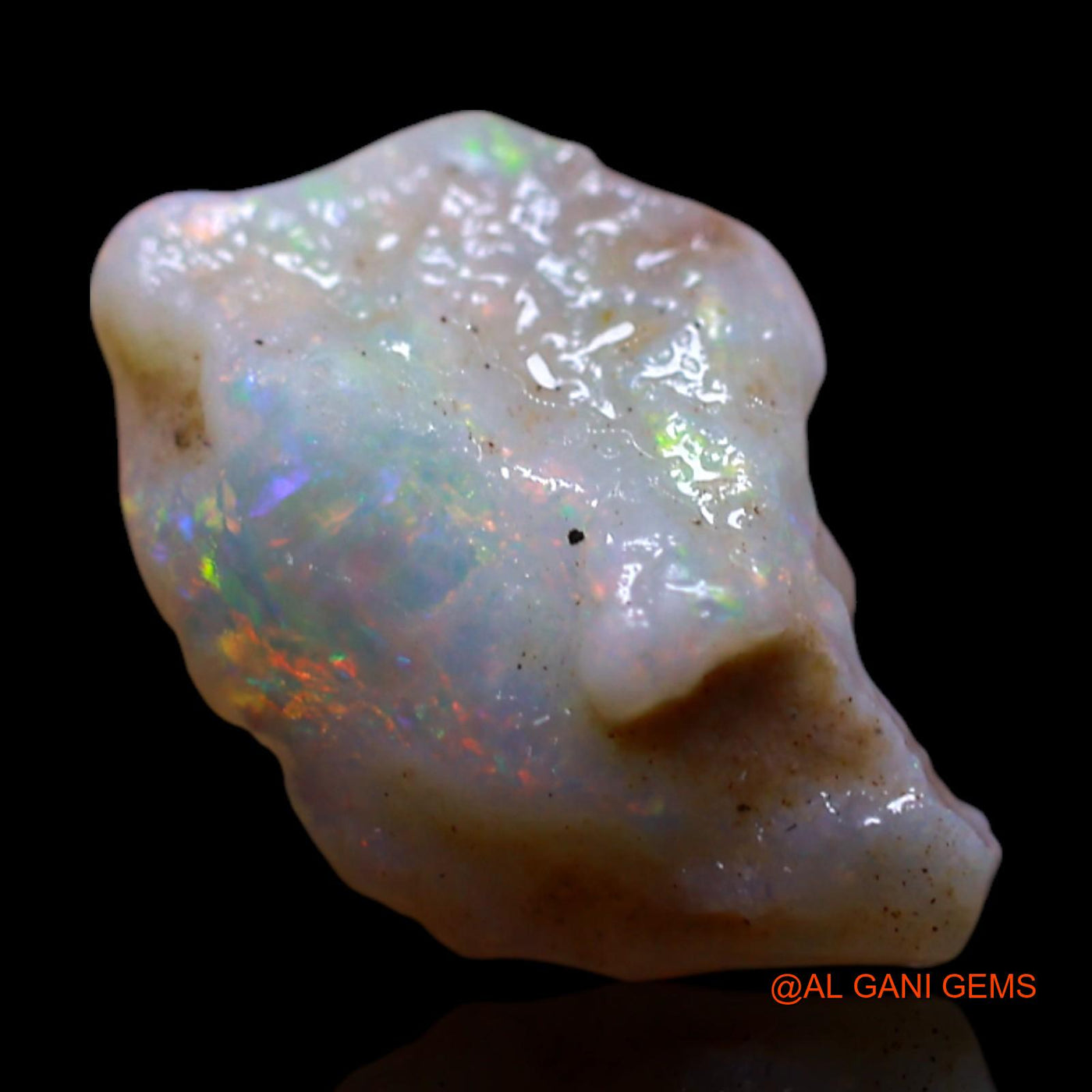 Natural Fire Opal Gemstone 1.00 Cts Loose Fancy Rough From Australia 12x8x3 mm RG-685