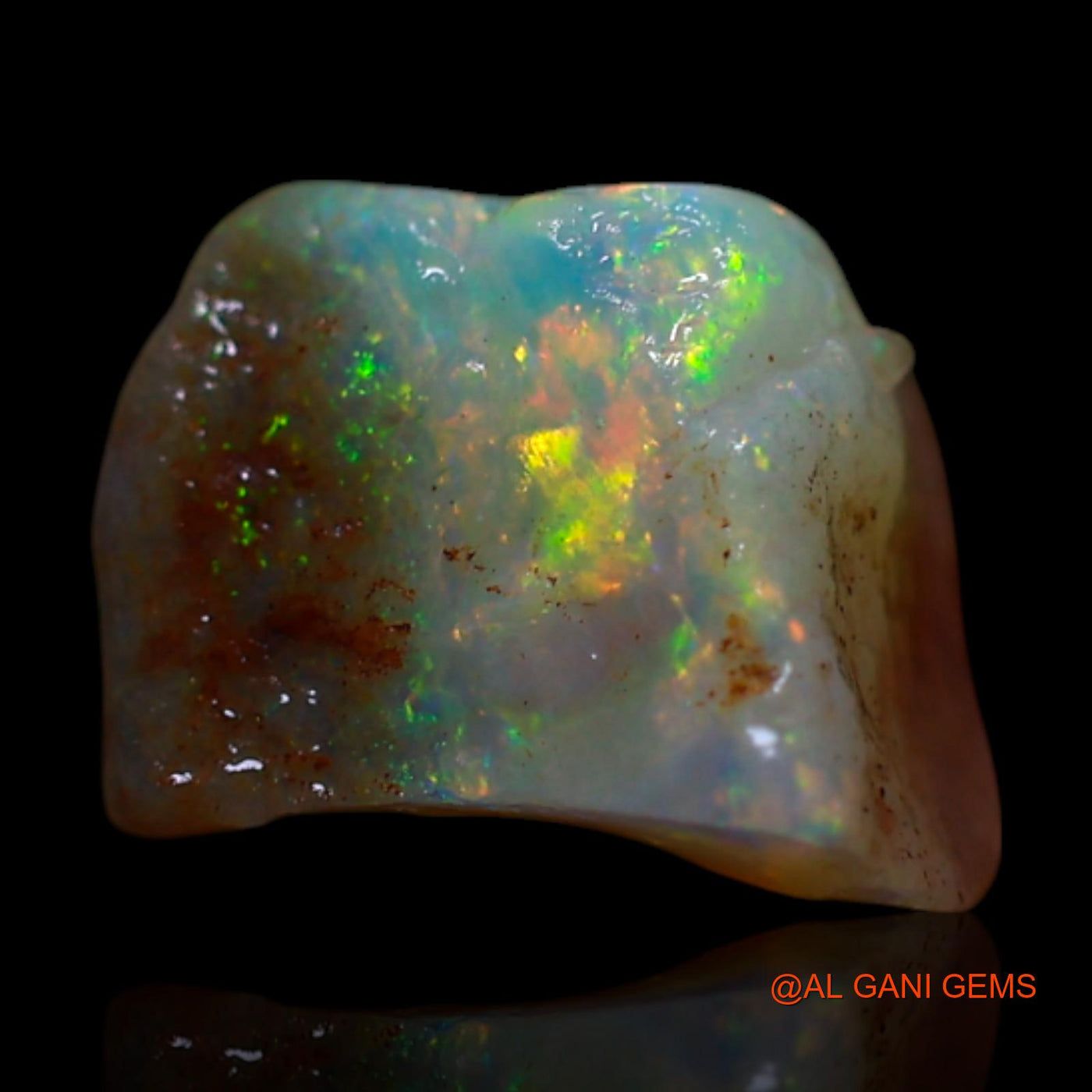 2.00 Cts Natural Australian Fire Opal Loose Gemstone Fancy Rough 9x8x6 mm RG-695