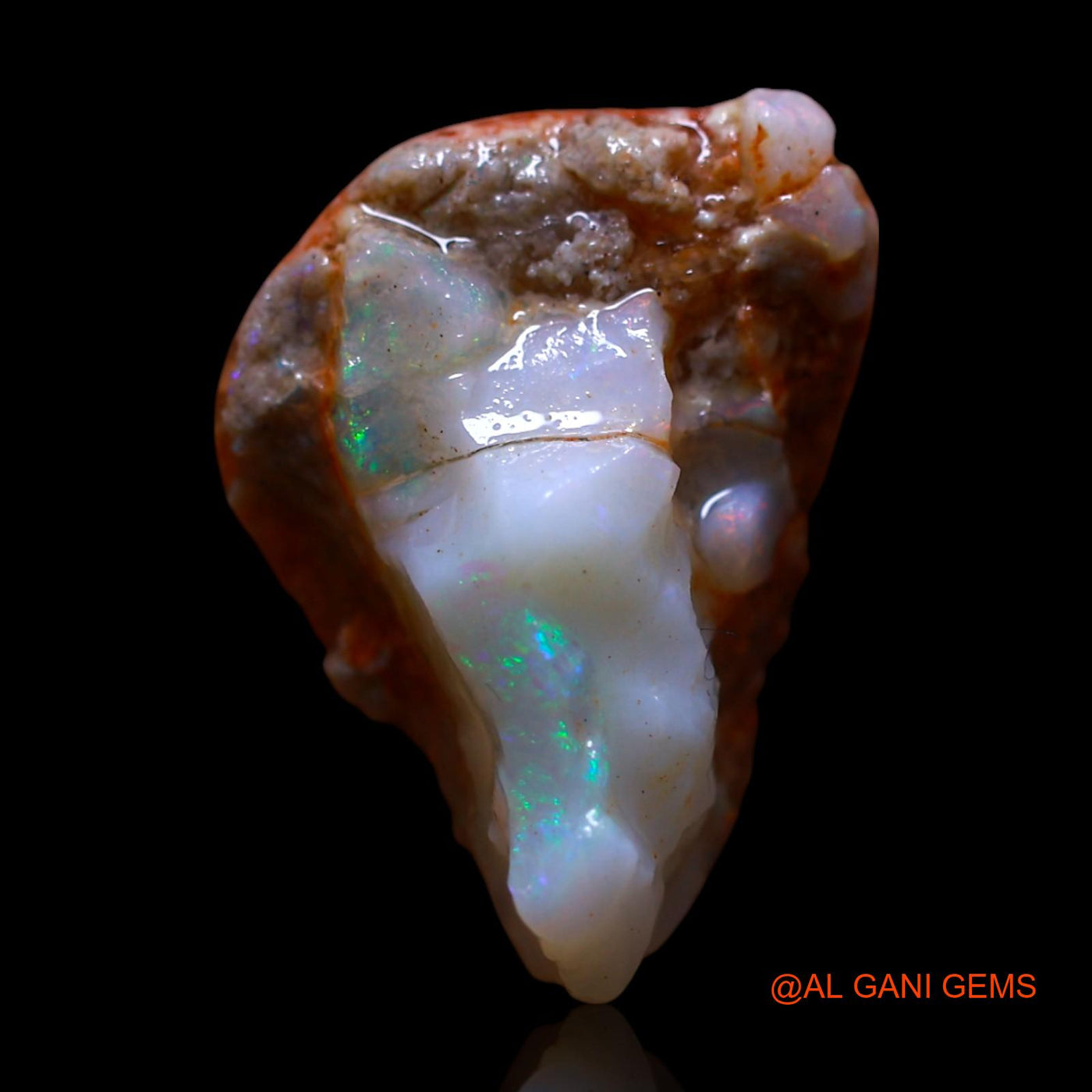 Natural Untreated Fire Opal Loose Gemstone Fancy Rough From Australia 7.00 Cts 17x14x8 mm RG-711