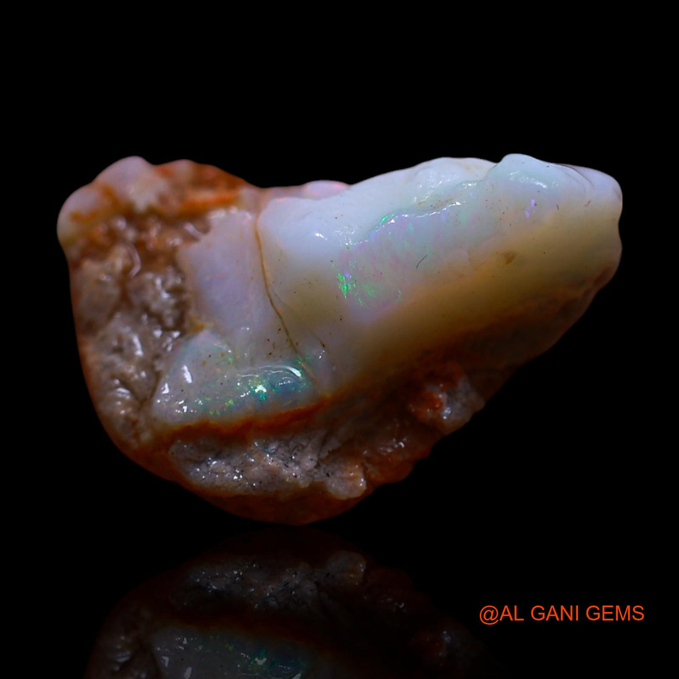 Natural Untreated Fire Opal Loose Gemstone Fancy Rough From Australia 7.00 Cts 17x14x8 mm RG-711