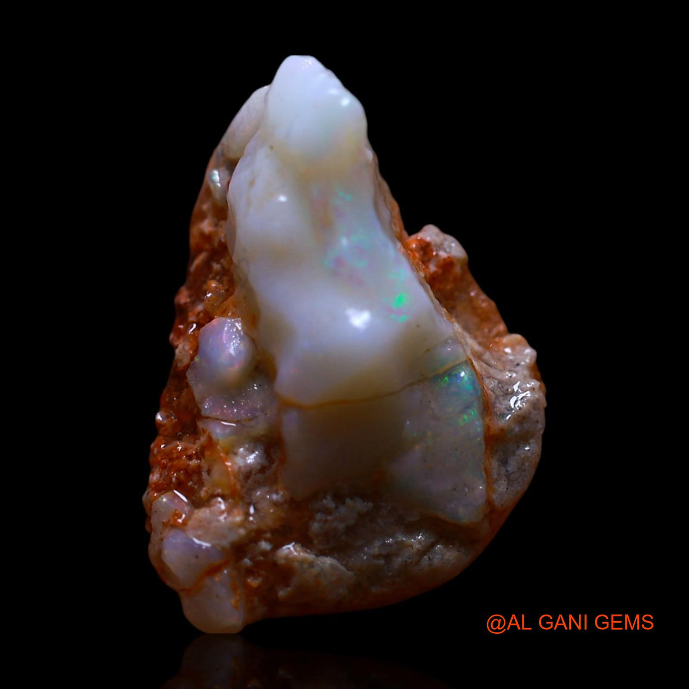 Natural Untreated Fire Opal Loose Gemstone Fancy Rough From Australia 7.00 Cts 17x14x8 mm RG-711