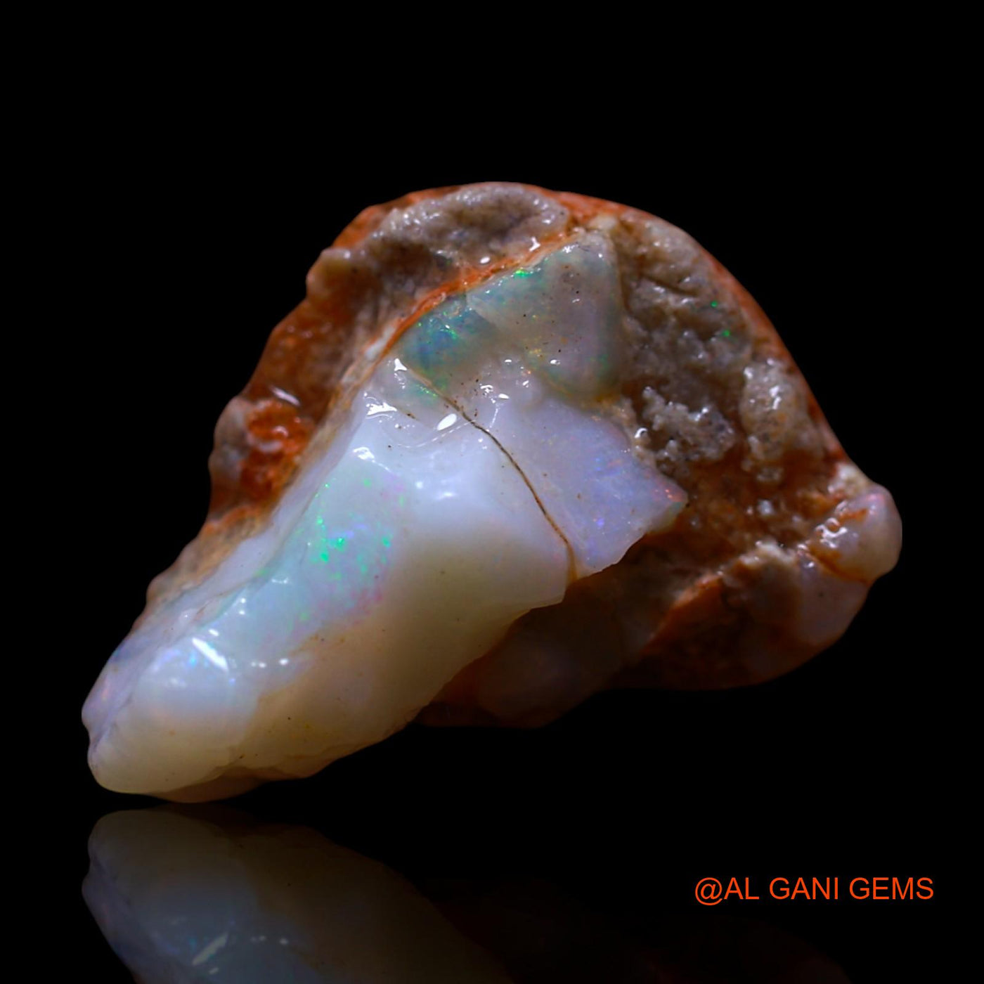 Natural Untreated Fire Opal Loose Gemstone Fancy Rough From Australia 7.00 Cts 17x14x8 mm RG-711
