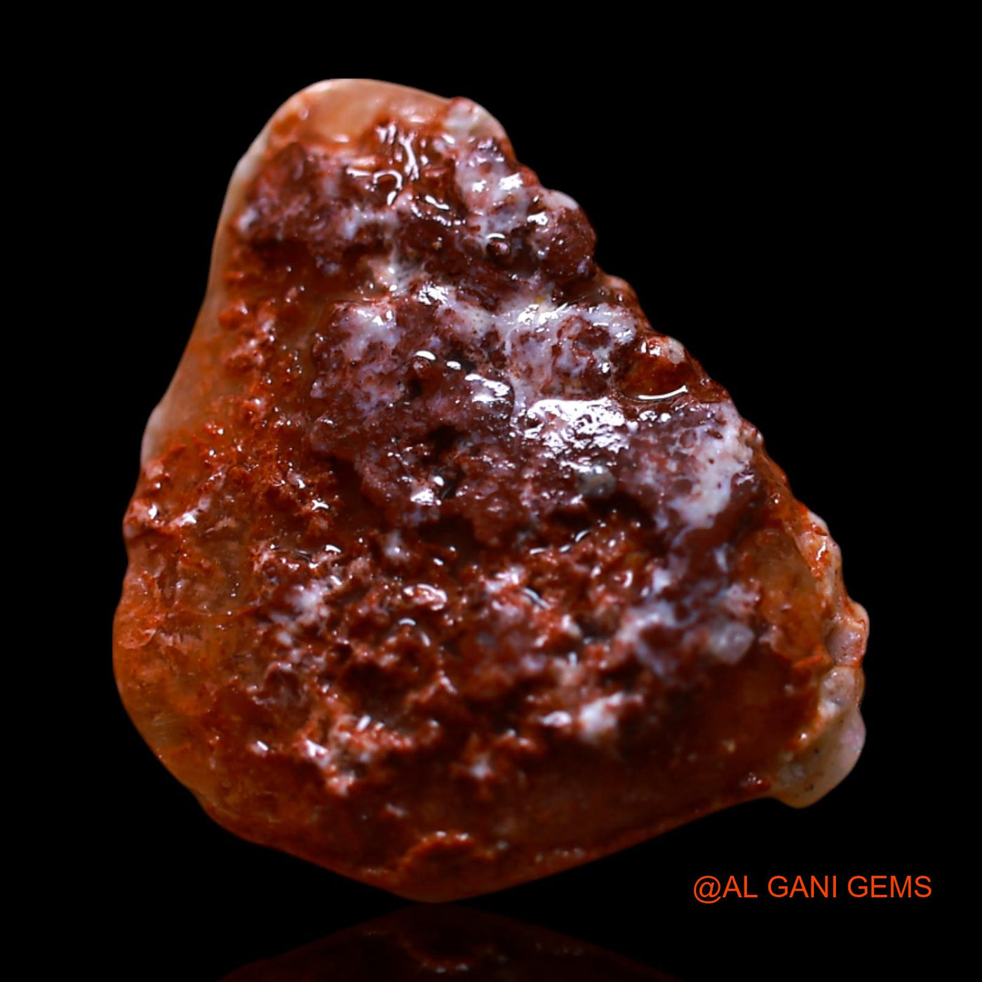 Natural Untreated Fire Opal Loose Gemstone Fancy Rough From Australia 7.00 Cts 17x14x8 mm RG-711