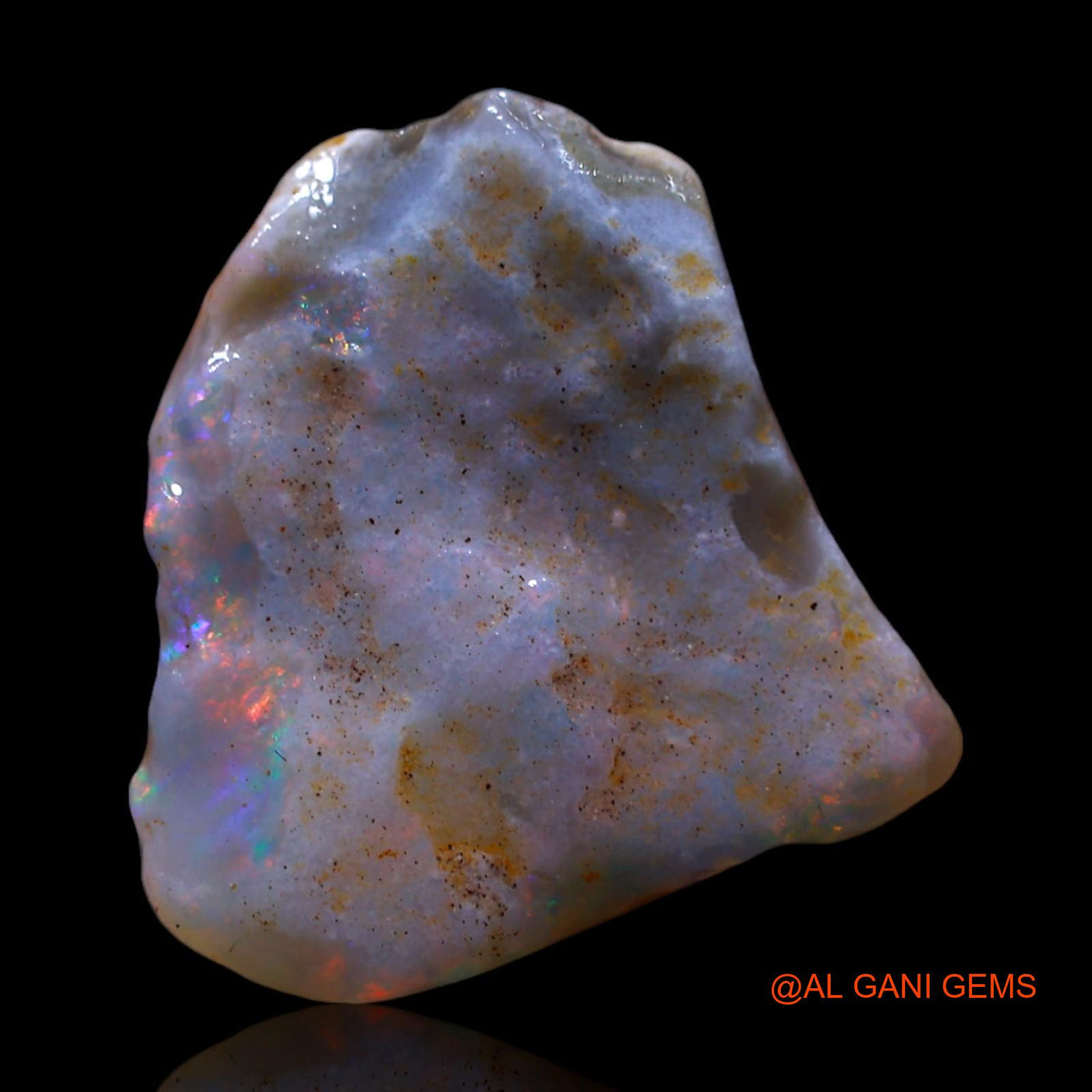 Natural Untreated Fire Opal Loose Gemstone Fancy Rough From Australia 6.00 Cts 15x14x5 mm RG-718
