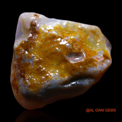 Natural Untreated Fire Opal Loose Gemstone Fancy Rough From Australia 6.00 Cts 15x14x5 mm RG-718