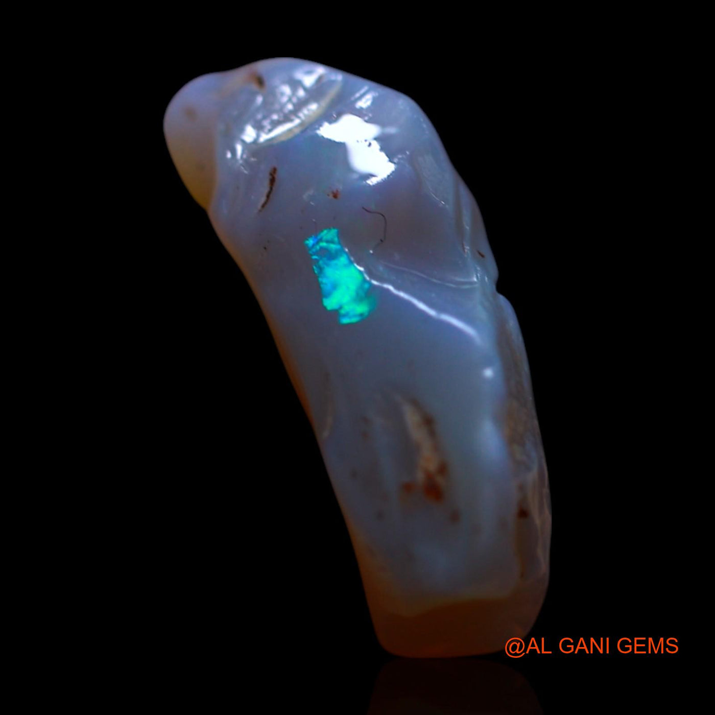 Natural Untreated Fire Opal Loose Gemstone Fancy Rough From Australia 4.00 Cts 15x8x5 mm RG-738