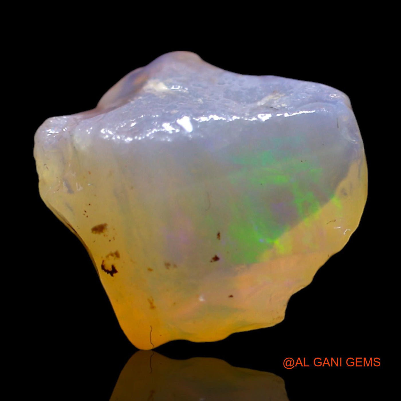 Natural Fire Opal Gemstone 6.00 Cts Loose Fancy Rough From Australia 13x12x8 mm RG-748