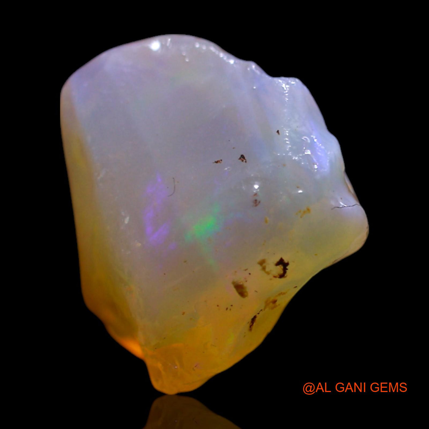 Natural Fire Opal Gemstone 6.00 Cts Loose Fancy Rough From Australia 13x12x8 mm RG-748