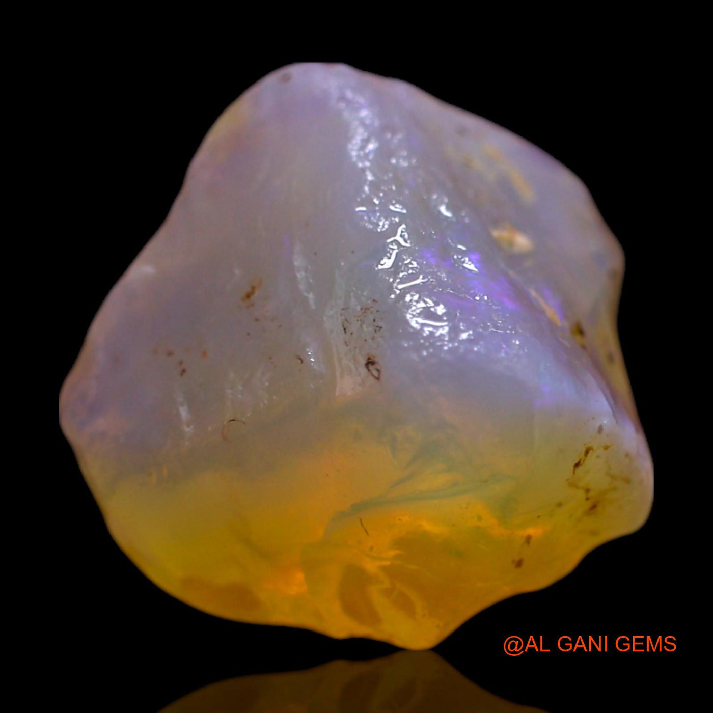 Natural Fire Opal Gemstone 6.00 Cts Loose Fancy Rough From Australia 13x12x8 mm RG-748