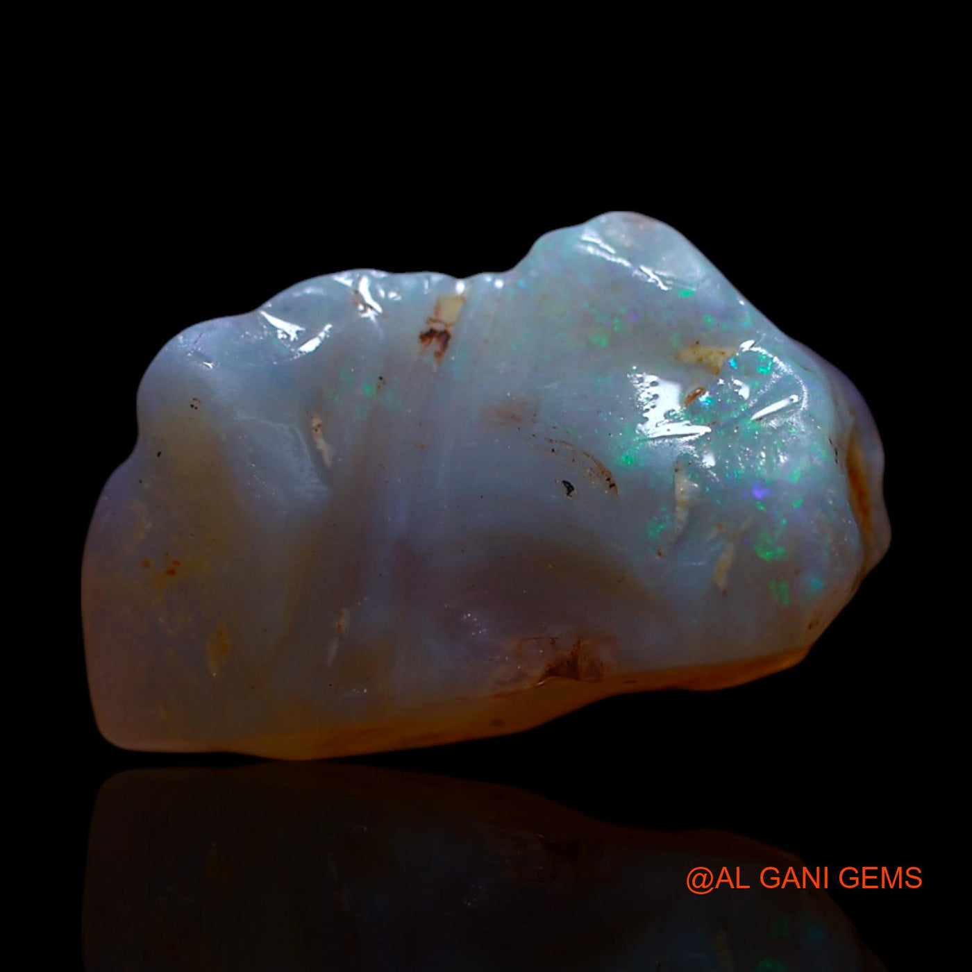 Natural Fire Opal Gemstone 4.00 Cts Loose Fancy Rough From Australia 14x8x5 mm RG-754