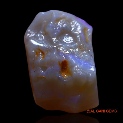 Natural Untreated Fire Opal Loose Gemstone Fancy Rough From Australia 4.00 Cts 14x9x5 mm RG-755