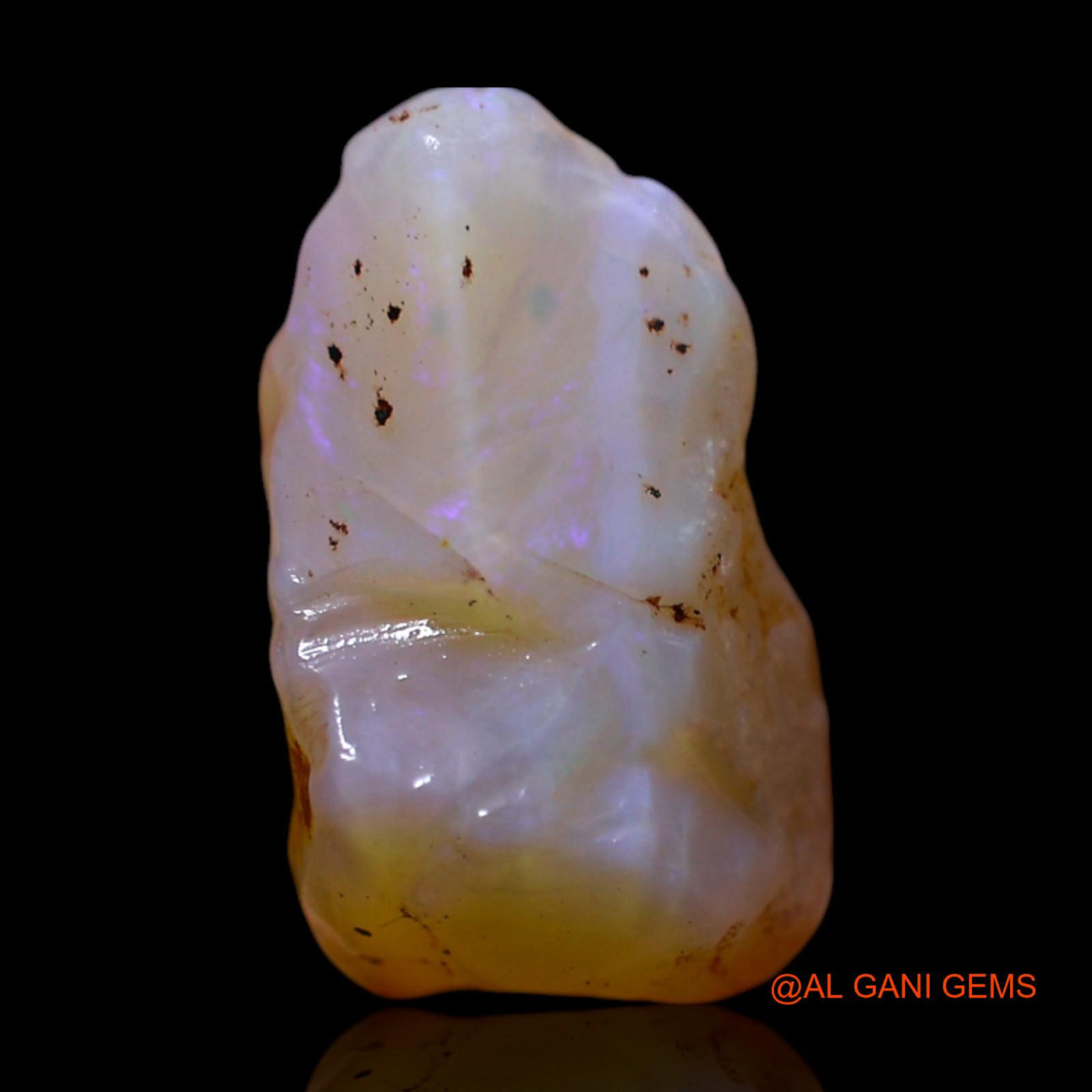 Natural Untreated Fire Opal Loose Gemstone Fancy Rough From Australia 4.00 Cts 14x8x6 mm RG-766