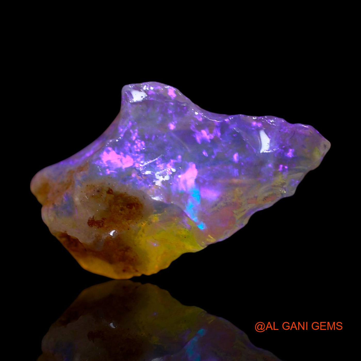 Natural Untreated Fire Opal Loose Gemstone Fancy Rough From Australia 3.00 Cts 16x7x6 mm RG-76