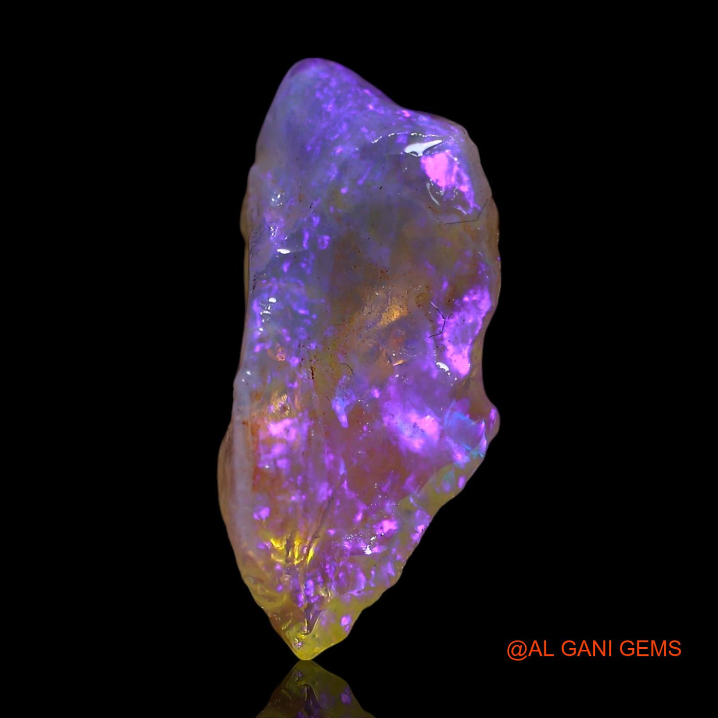 Natural Untreated Fire Opal Loose Gemstone Fancy Rough From Australia 3.00 Cts 16x7x6 mm RG-76