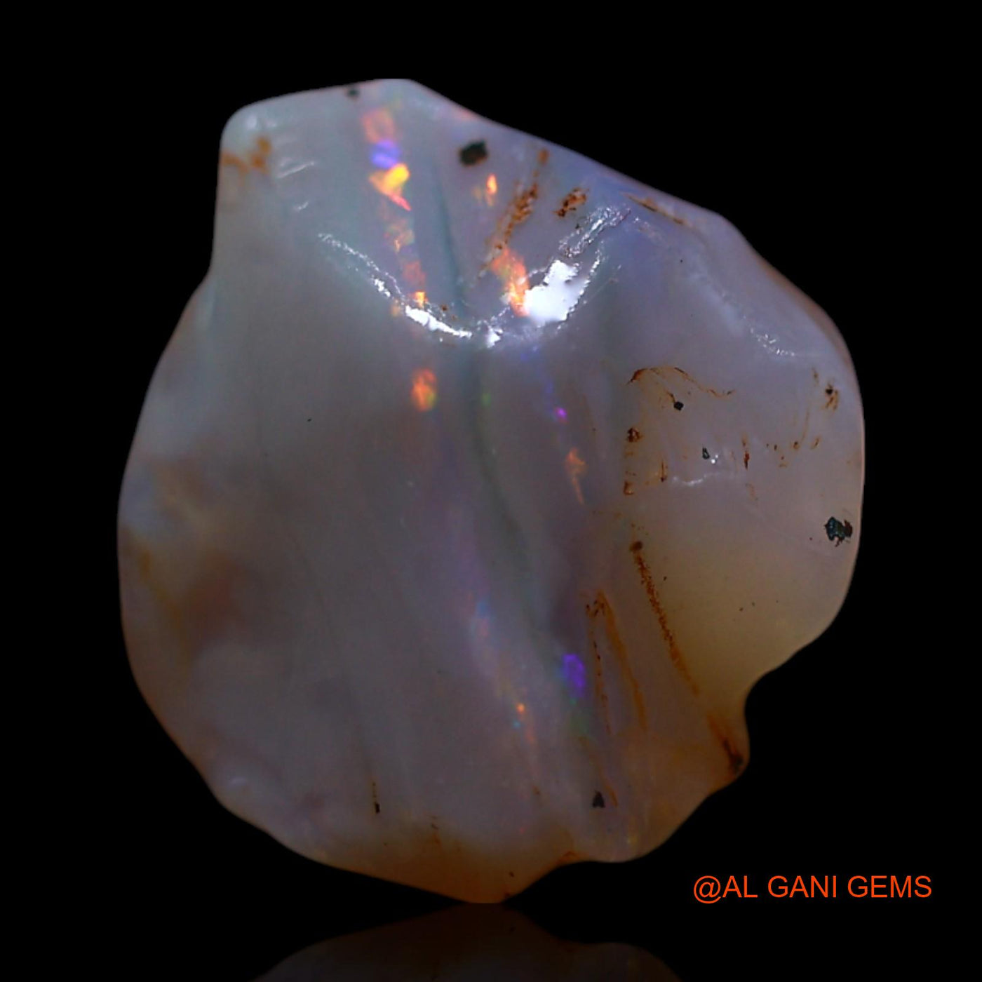 Natural Untreated Fire Opal Loose Gemstone Fancy Rough From Australia 4.00 Cts 13x11x7 mm RG-780
