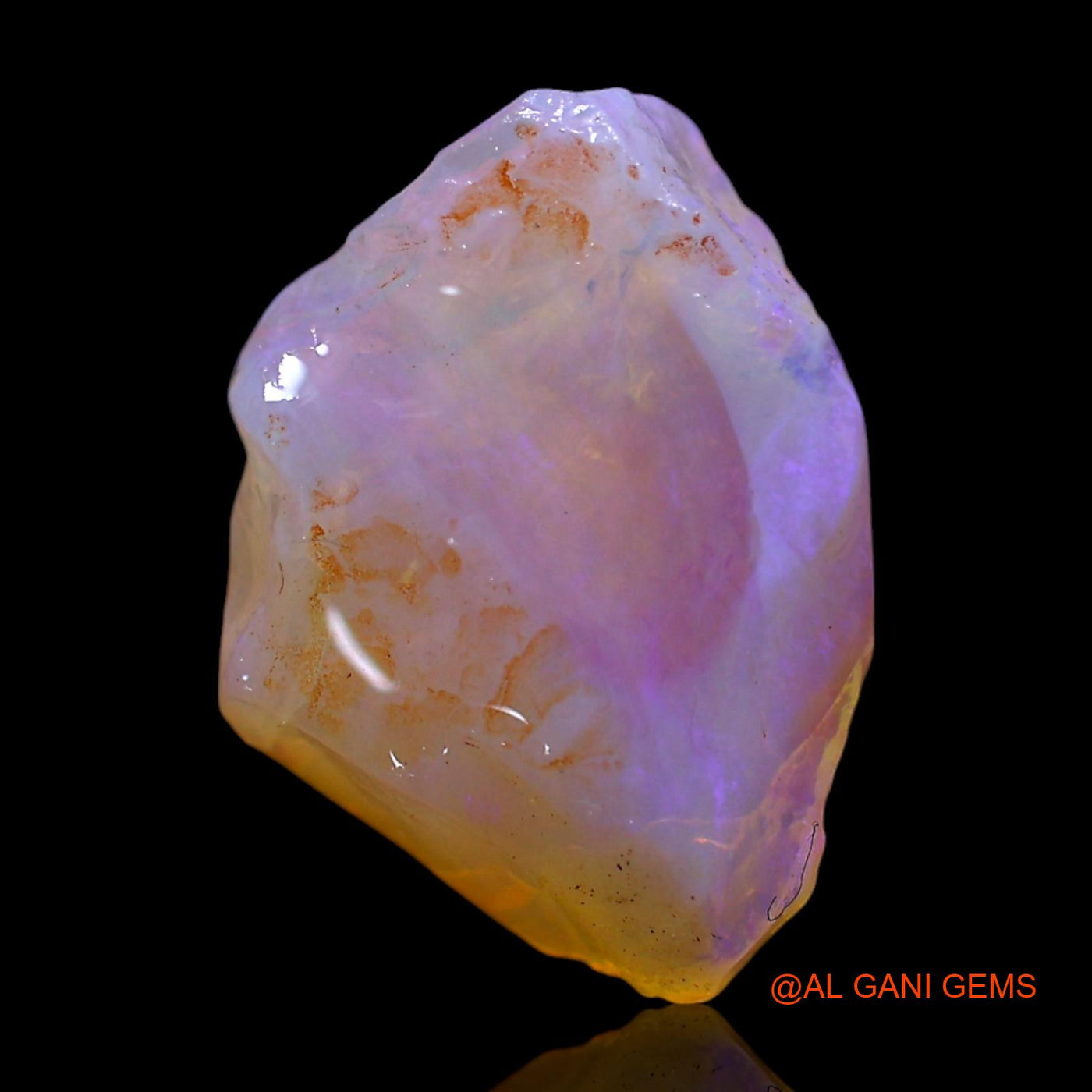 Natural Untreated Fire Opal Loose Gemstone Fancy Rough From Australia 3.00 Cts 14x10x4 mm RG-80