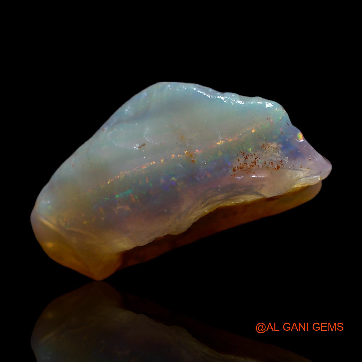 Natural Untreated Fire Opal Loose Gemstone Fancy Rough From Australia 5.00 Cts 17x9x7 mm RG-813