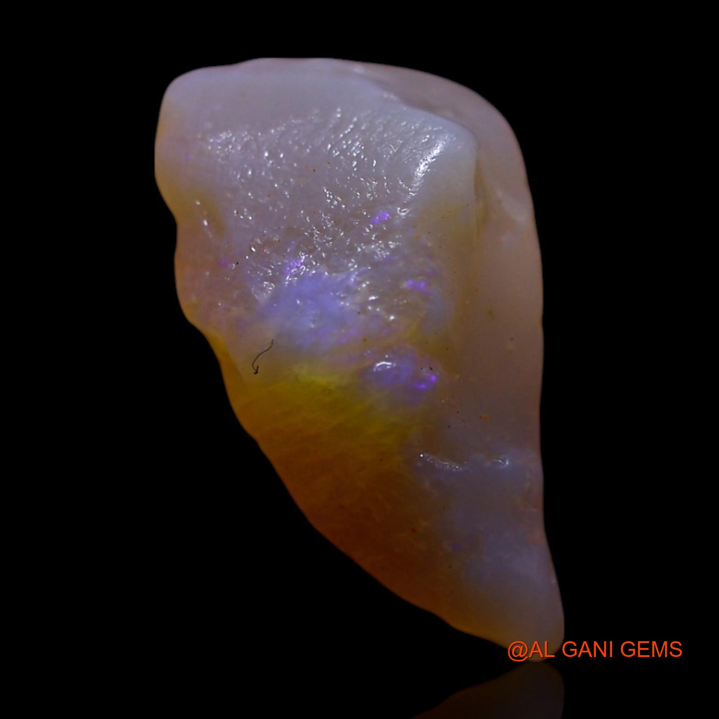 Natural Untreated Fire Opal Loose Gemstone Fancy Rough From Australia 5.00 Cts 18x9x8 mm RG-818