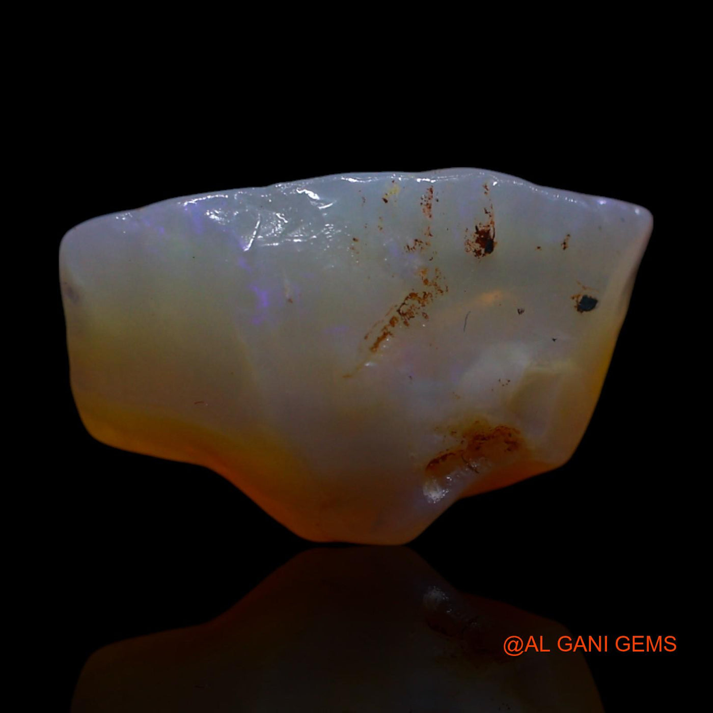 Natural Untreated Fire Opal Loose Gemstone Fancy Rough From Australia 4.00 Cts 14x9x7 mm RG-836