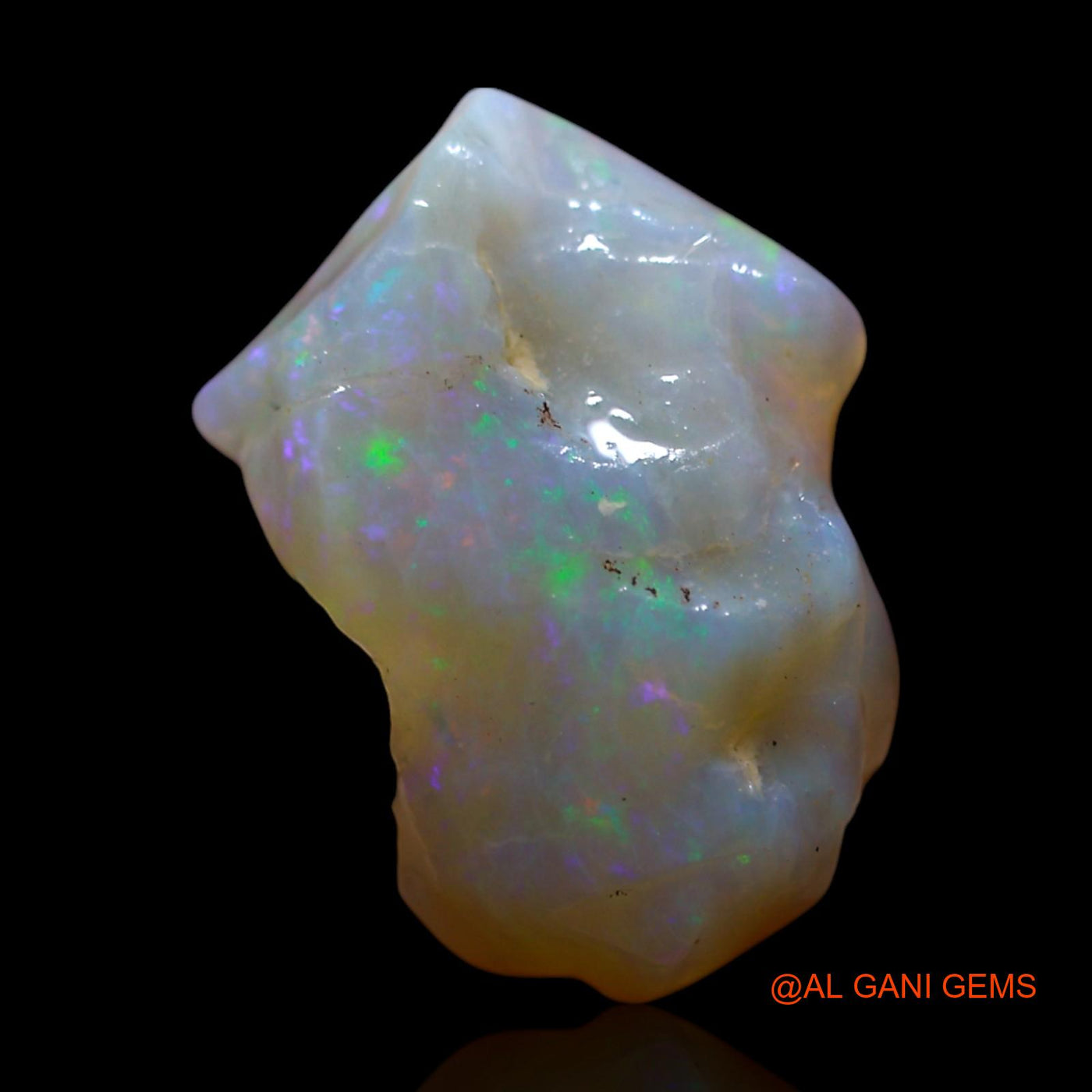 Natural Untreated Fire Opal Loose Gemstone Fancy Rough From Australia 4.00 Cts 15x11x5 mm RG-842
