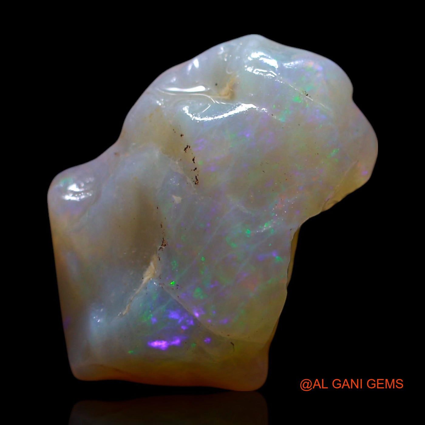 Natural Untreated Fire Opal Loose Gemstone Fancy Rough From Australia 4.00 Cts 15x11x5 mm RG-842