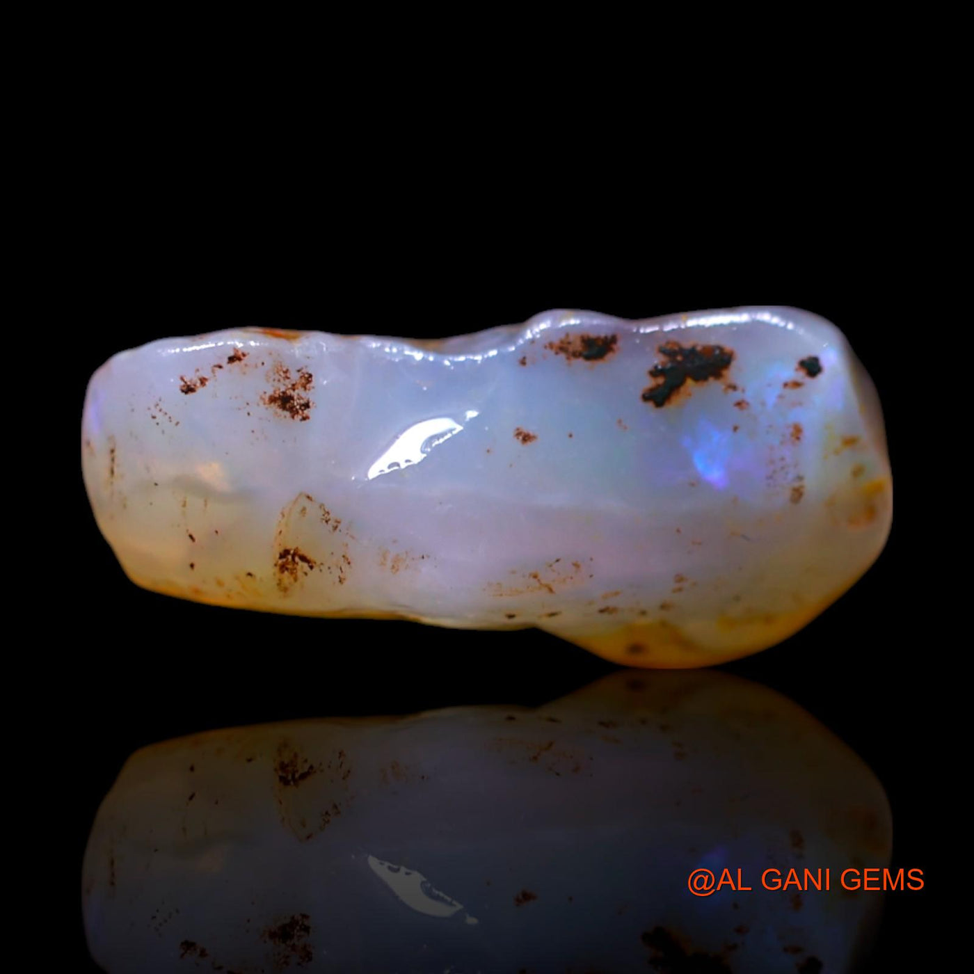 Natural Untreated Fire Opal Loose Gemstone Fancy Rough From Australia 4.00 Cts 14x11x6 mm RG-852
