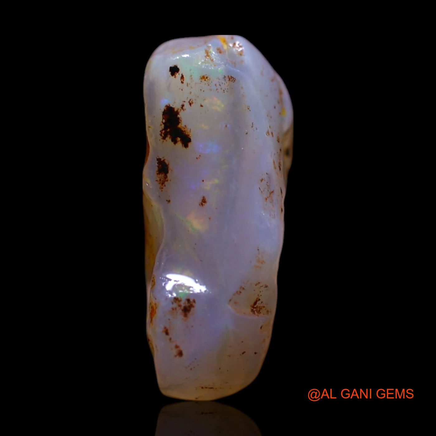 Natural Untreated Fire Opal Loose Gemstone Fancy Rough From Australia 4.00 Cts 14x11x6 mm RG-852