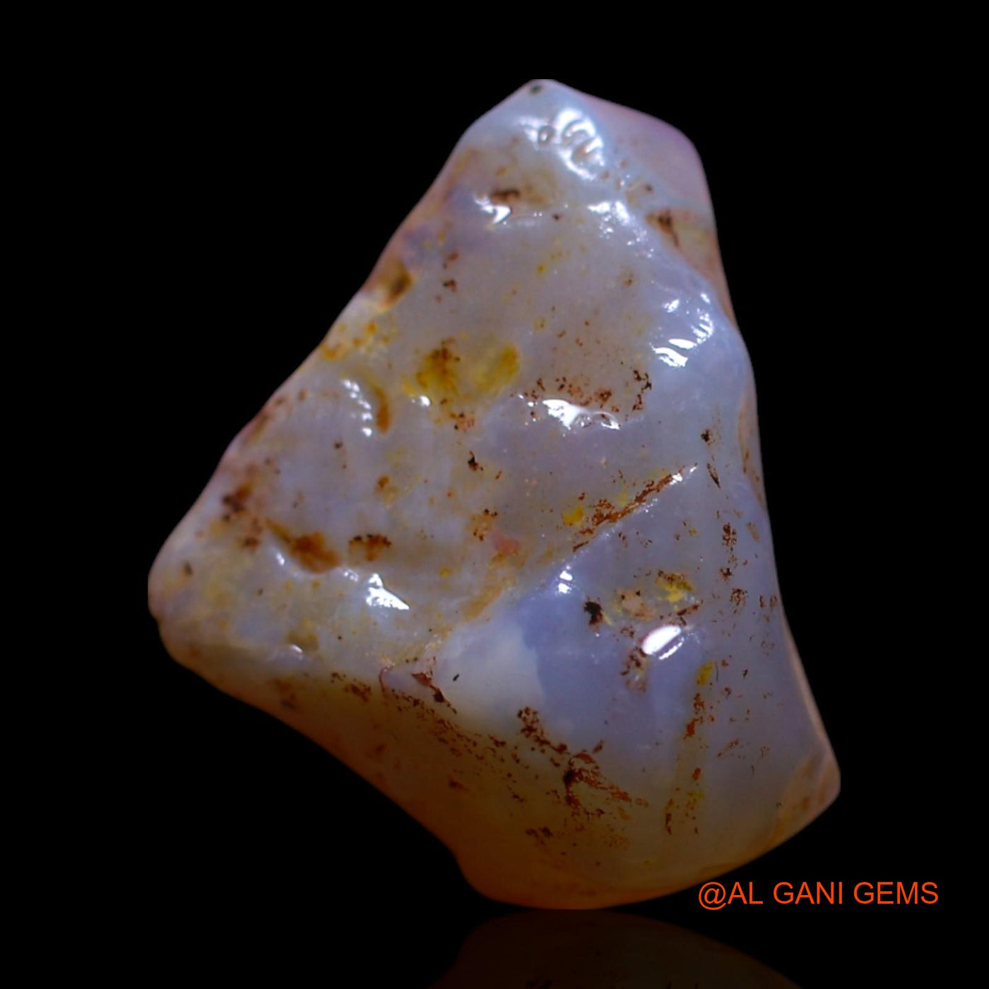 Natural Untreated Fire Opal Loose Gemstone Fancy Rough From Australia 4.00 Cts 14x11x6 mm RG-852