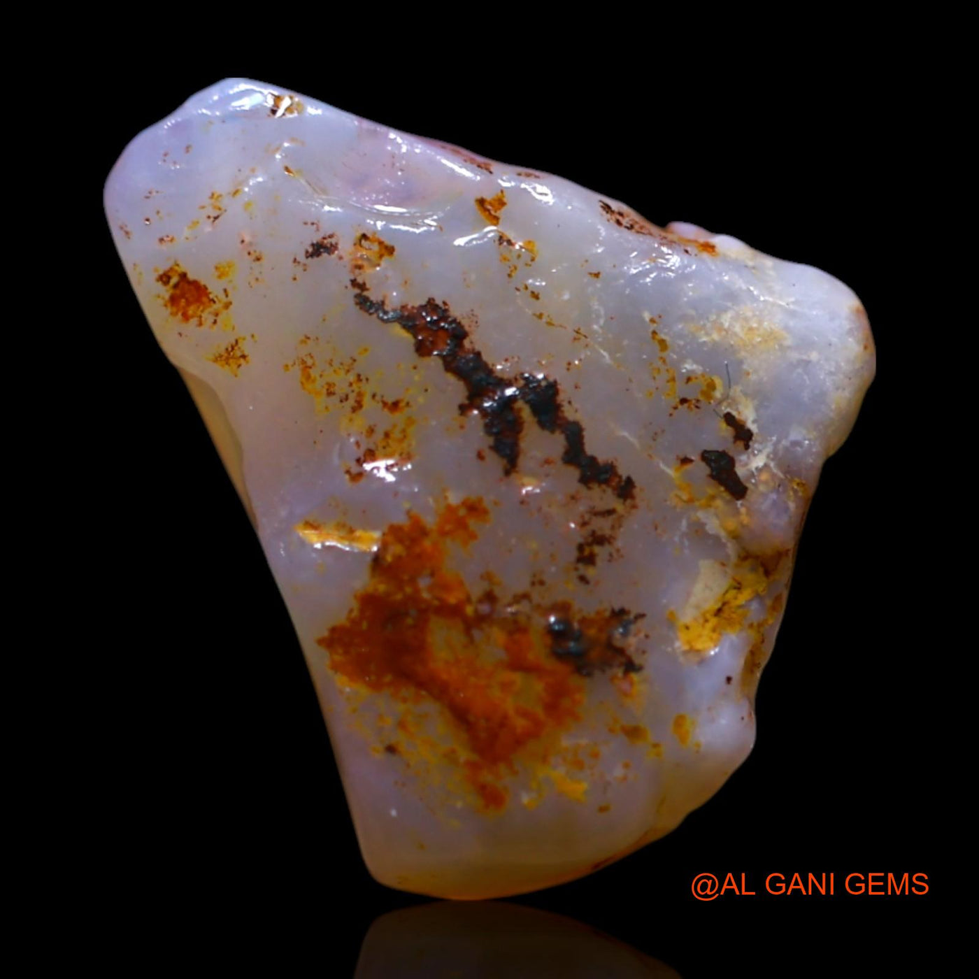 Natural Untreated Fire Opal Loose Gemstone Fancy Rough From Australia 4.00 Cts 14x11x6 mm RG-852