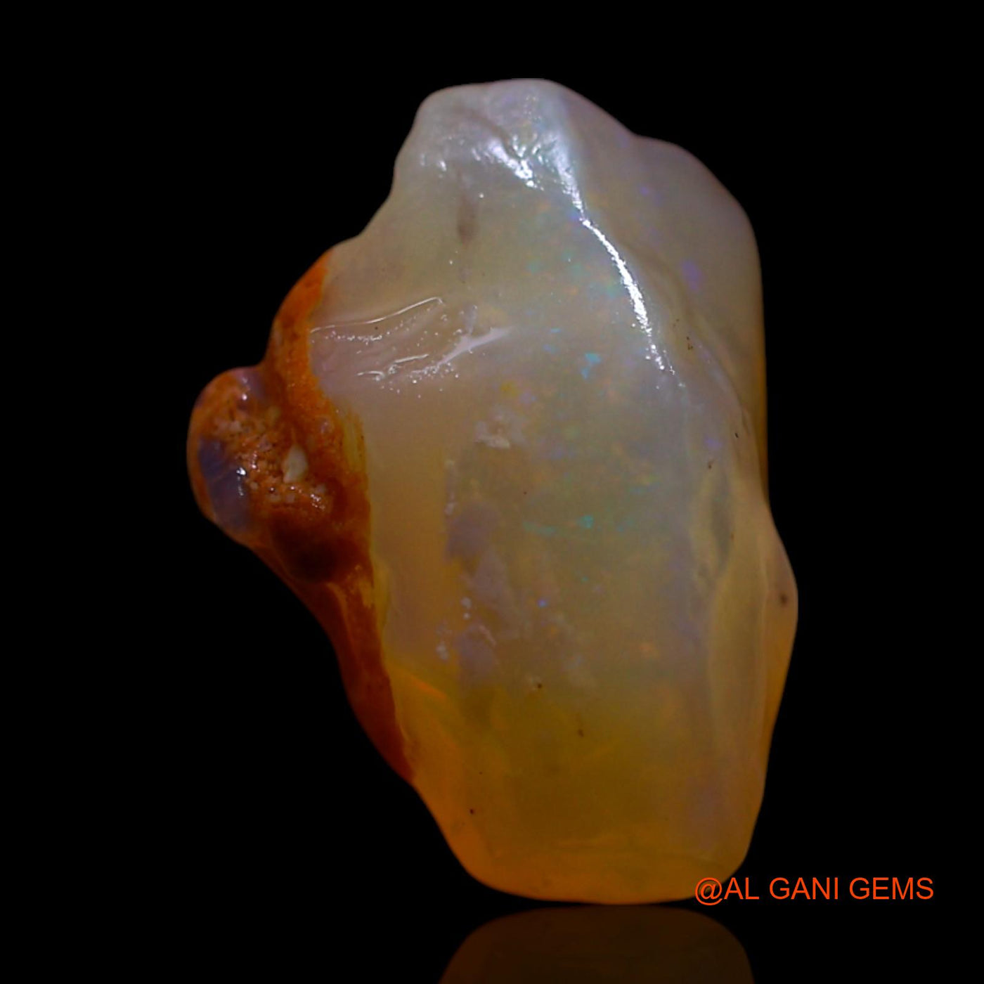 Natural Fire Opal Gemstone 4.00 Cts Loose Fancy Rough From Australia 13x9x6 mm RG-867