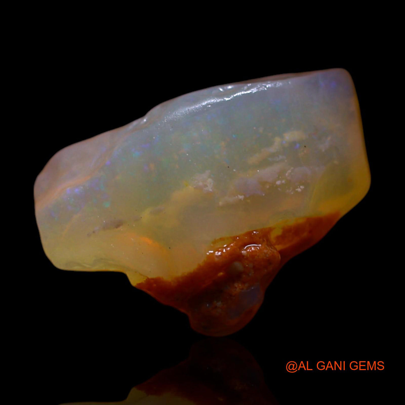 Natural Fire Opal Gemstone 4.00 Cts Loose Fancy Rough From Australia 13x9x6 mm RG-867