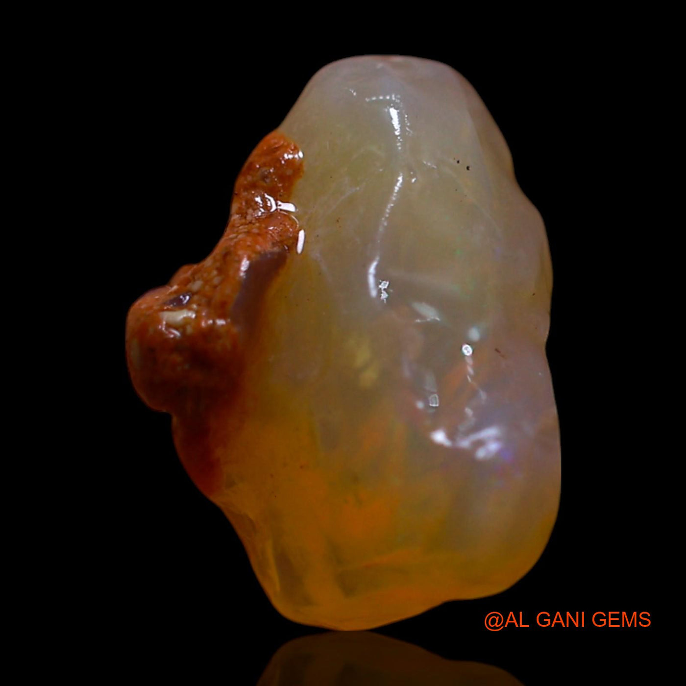 Natural Fire Opal Gemstone 4.00 Cts Loose Fancy Rough From Australia 13x9x6 mm RG-867