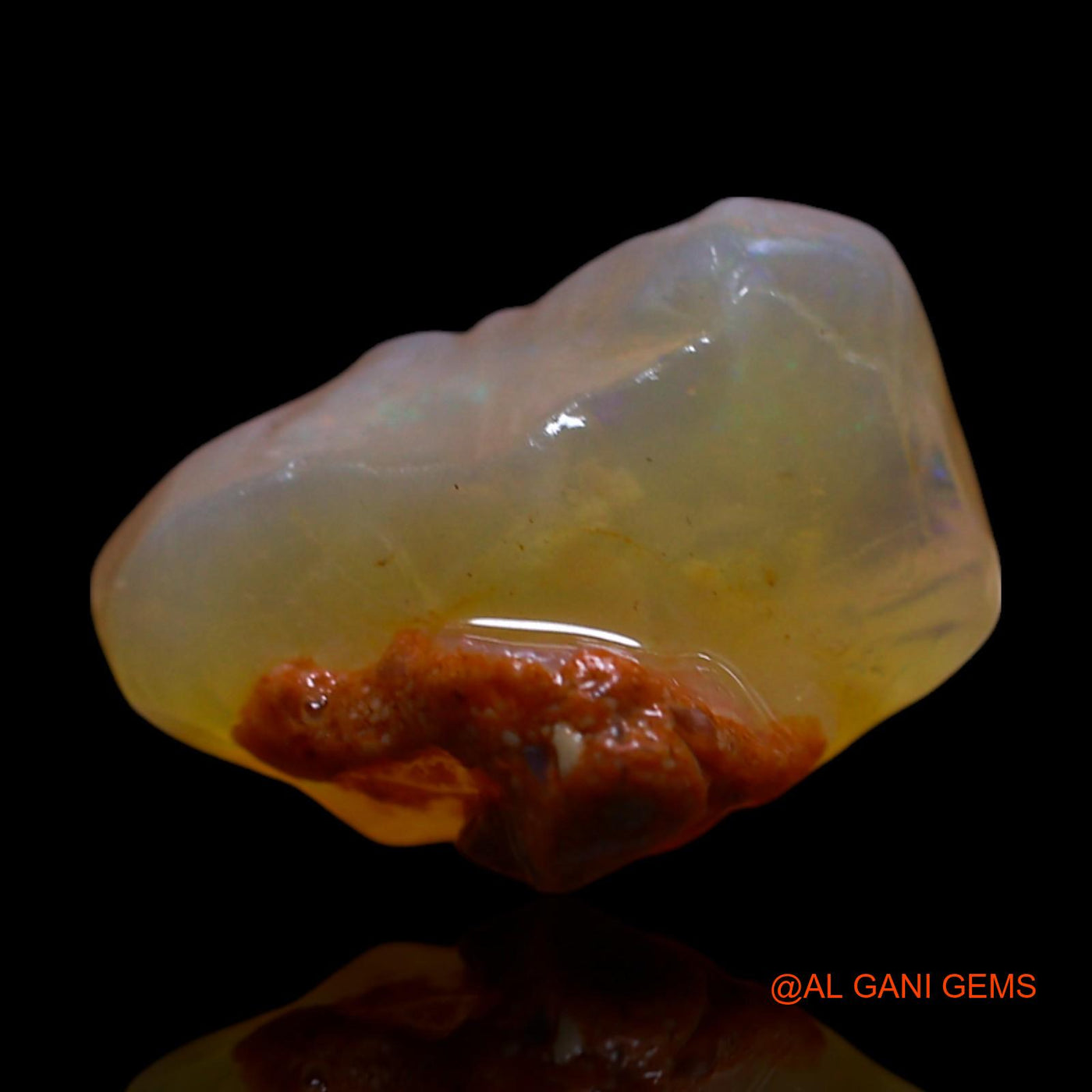 Natural Fire Opal Gemstone 4.00 Cts Loose Fancy Rough From Australia 13x9x6 mm RG-867
