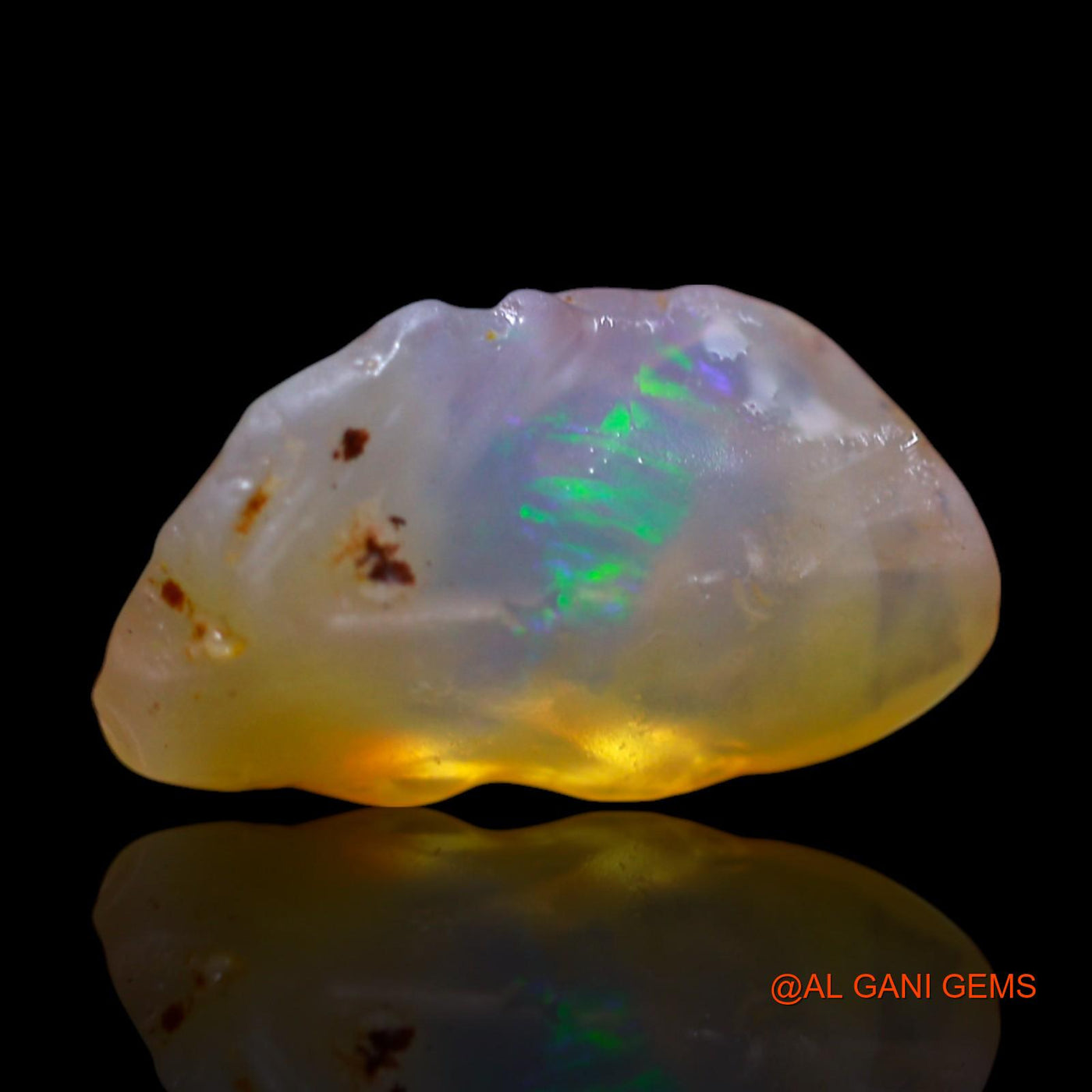 Natural Fire Opal Gemstone 5.00 Cts Loose Fancy Rough From Australia 15x8x7 mm RG-871