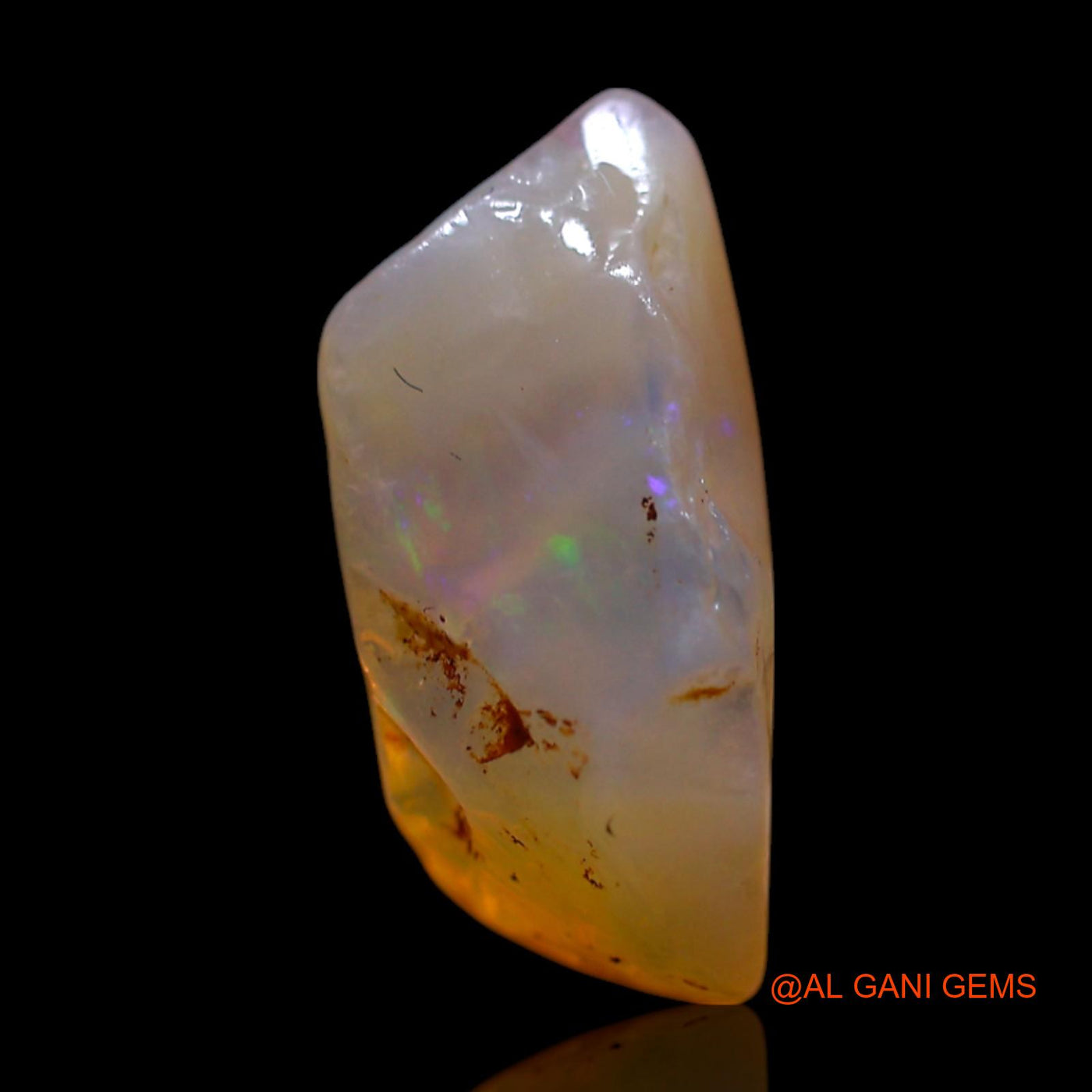 Natural Fire Opal Gemstone 5.00 Cts Loose Fancy Rough From Australia 15x8x7 mm RG-871