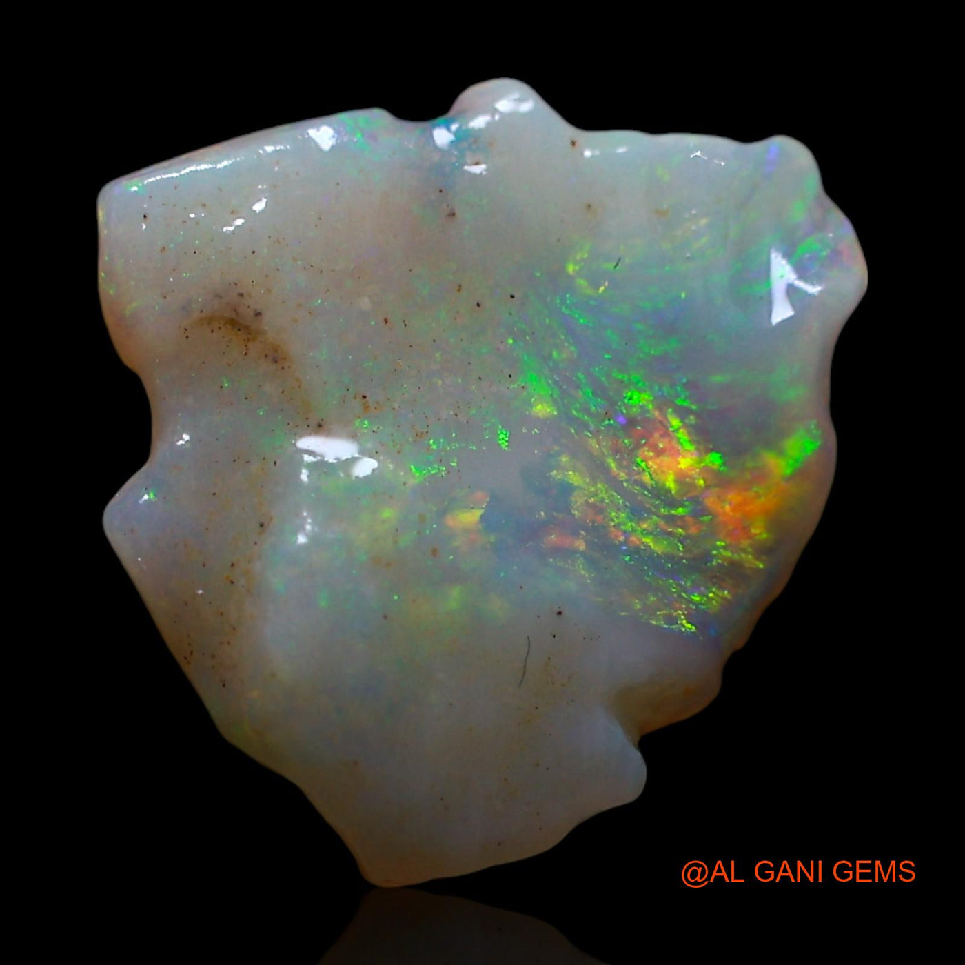 2.00 Cts Unheated Australian Fire Opal Loose Gemstone Fancy Rough Natural 13x12x3 mm RG-91