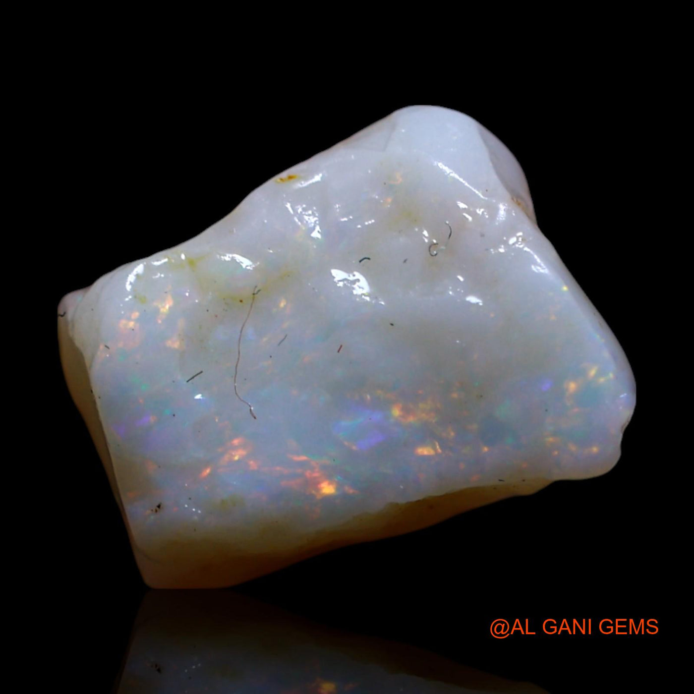 Natural Fire Opal Gemstone 2.00 Cts Loose Fancy Rough From Australia 11x7x5 mm RG-934