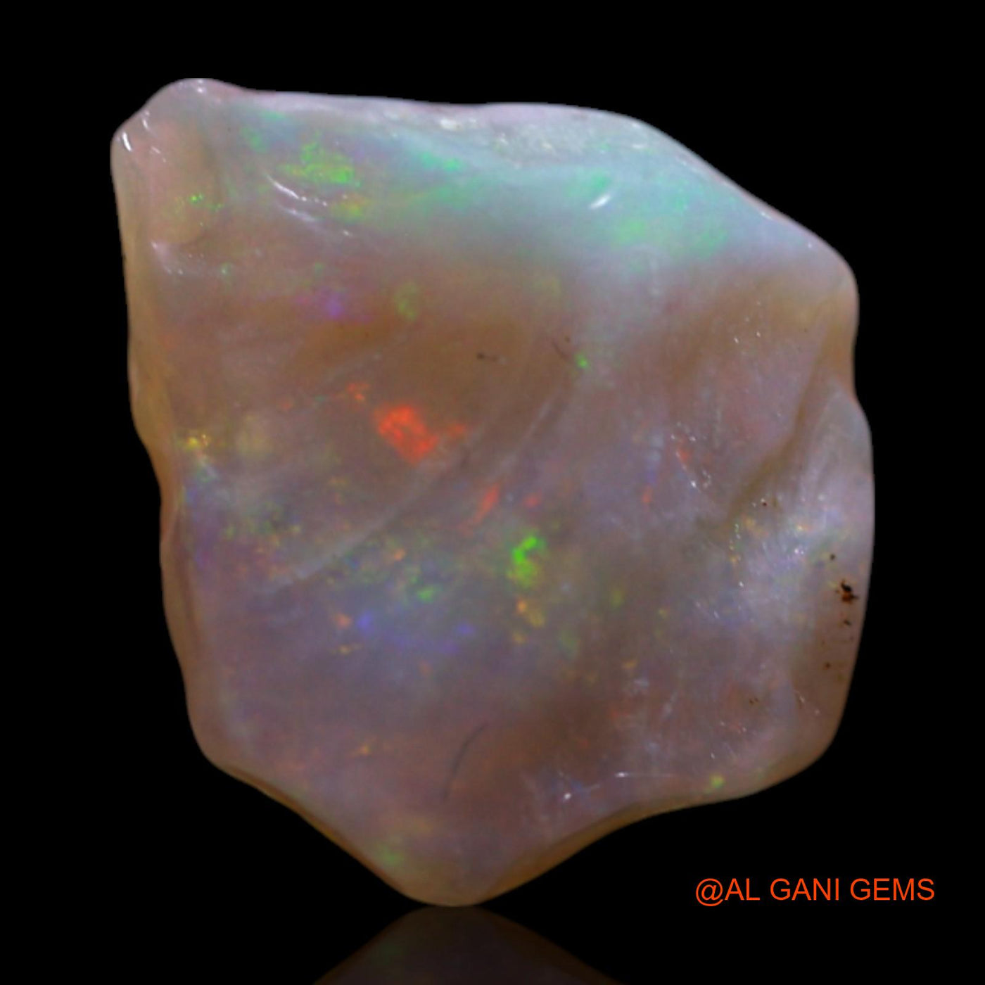 Natural Untreated Fire Opal Loose Gemstone Fancy Rough From Australia 1.50 Cts 9x8x4 mm RG-950