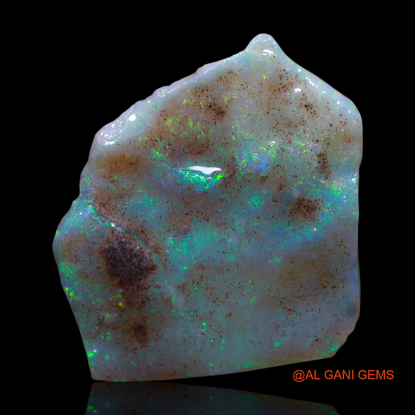 Natural Fire Opal Gemstone 11.00 Cts Loose Fancy Rough From Australia 29x25x3 mm RG-953