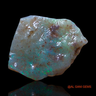 Natural Fire Opal Gemstone 11.00 Cts Loose Fancy Rough From Australia 29x25x3 mm RG-953