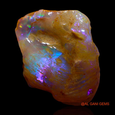 Natural Fire Opal Gemstone 33.00 Cts Loose Fancy Rough From Australia 21x25x12 mm RG-954