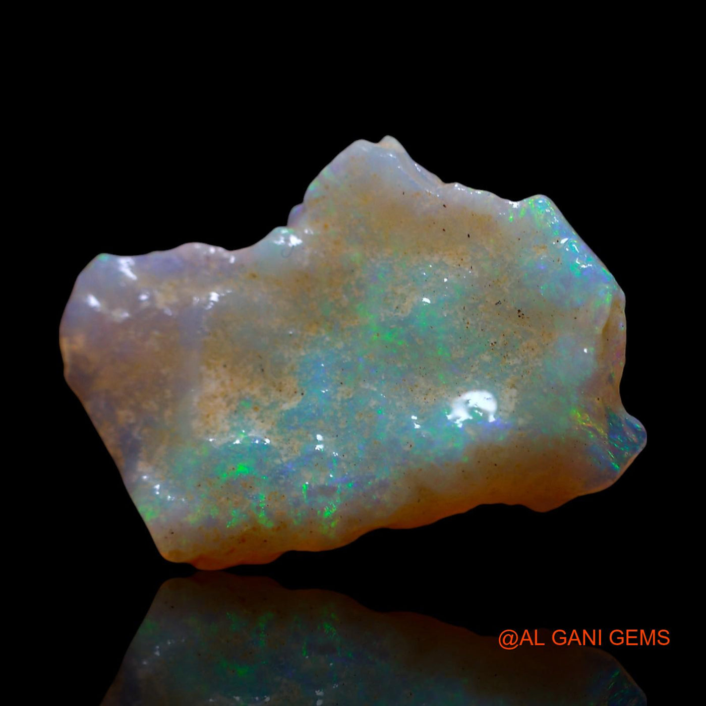 Natural Fire Opal Gemstone 4.00 Cts Loose Fancy Rough From Australia 19x13x3 mm RG-976